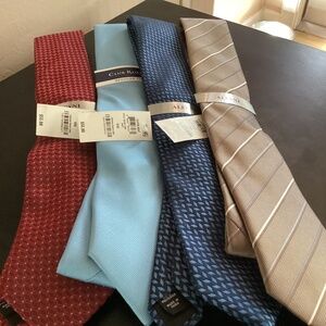 3 Alfani and 1 Club Room Tie Bundle, NWT